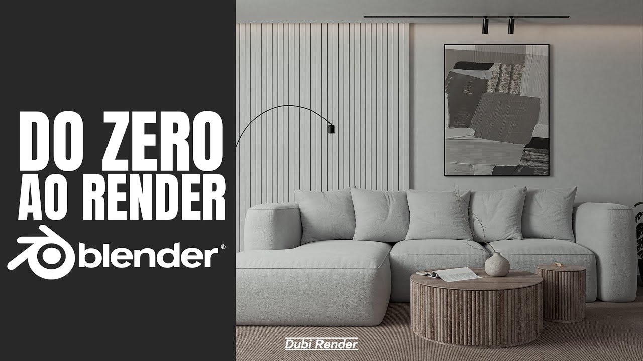 Ambiente apresentado na aula gratuita de render interno no Blender
