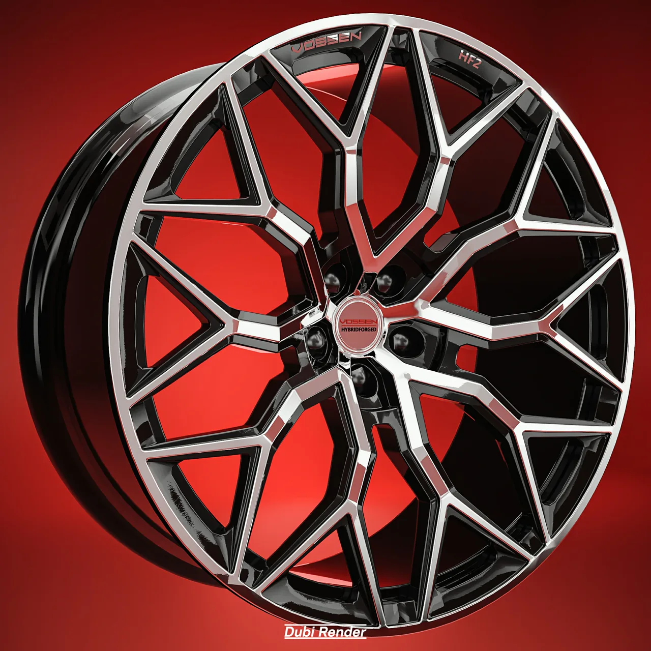 Roda automotiva modelada e apresentada como produto 3D